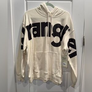 NWT Wrangler‎ Cream Hoodie with Black Logo